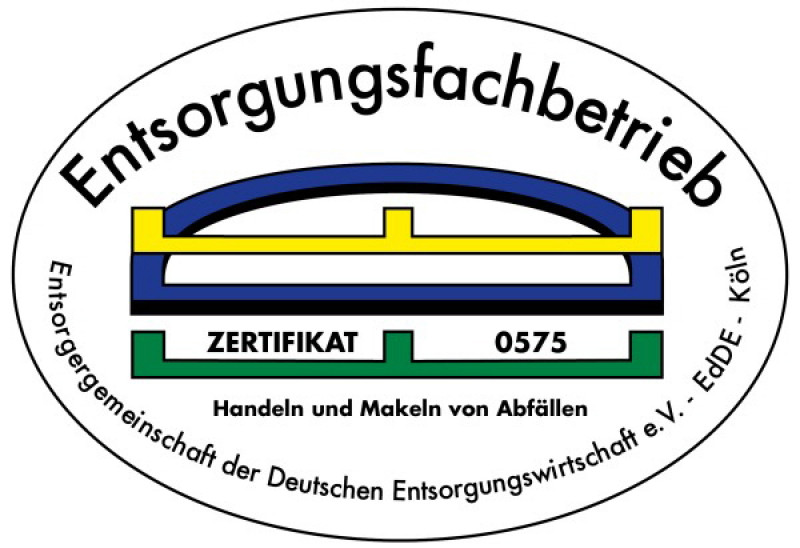 Certificato dell'industria tedesca della gestione dei rifiuti
