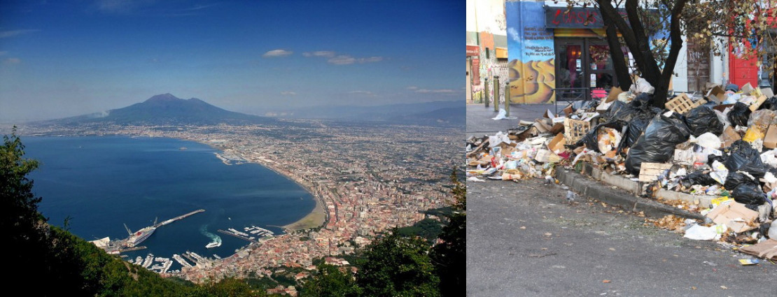 Bilder von Neapel und der Verschmutzung dort